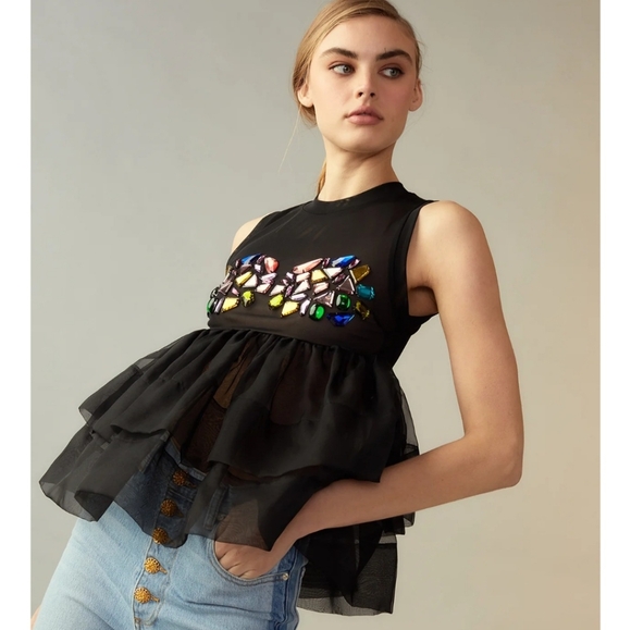 Cynthia Rowley Top L/M - Picture 1 of 5